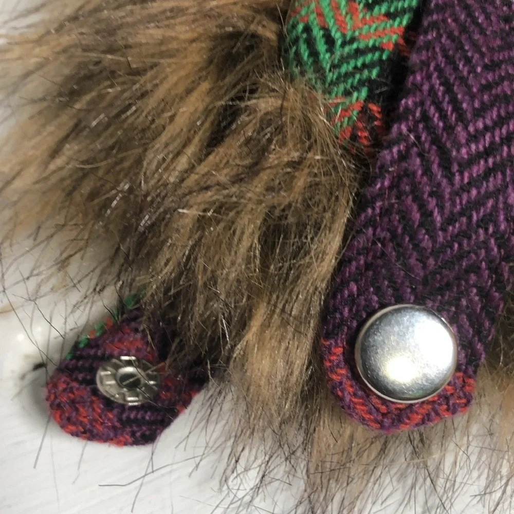 Plaid Bomber Faux Fur Hat Snow Ski Cold Weather Headwear Multi Color Plaid Hat - Picture 12 of 16